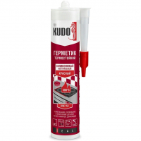 Герметик Kudo KSK-153 силиконовый нейтральный высокотемпературный, красный (280 мл)