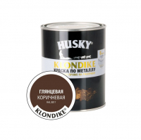 Краска по металлу глянцевая коричневая, Husky Klondike (0,9 л)