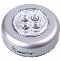 Фонарь Smartbuy SBF-831-S пушлайт, 4 светодиода, серебристый