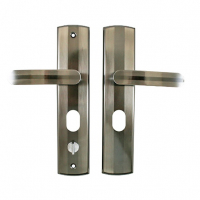 Ручка дверная на планке для китайских металлических дверей Стандарт РН-СТ217-L (левая)
