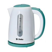 Чайник электрический Delta DL-1106, 1,7 л, белый с мятным