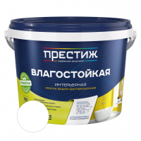 Краска Престиж W2 Влагостойкая интерьерная, супербелая  4,5 кг