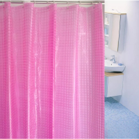 Штора для ванной ZALEL 3D 180х180 см, розовый
