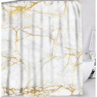 Штора для ванной ZALEL Marble 180х200 с утяжелителем