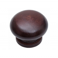 Ручка-кнопка деревянная, темно-коричневый