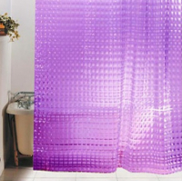 Штора для ванной Zalel 3D 180x180 см, фиолетовая
