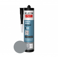 Герметик-затирка KLEI`MPRO S101 силиконовый санитарный, цементно-серый 300 мл