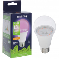 Лампа Smartbuy Фито светодиодная 13Вт A60 Е27 220В, для растений