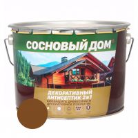 Состав декоративно-защитный Сосновый дом для древесины, тиковое дерево 9,0 л