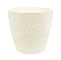 Горшок для цветов PlastTeam Butterflies 1,4 л, молочный туман