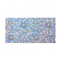 Панель ПВХ листовая 957х480 мм Мозаика Медальон синий