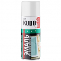Эмаль аэрозольная KU-1301 для ванн белая, Kudo (520 мл)
