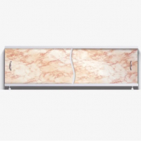 Экран для ванны 1,7 м "Премьер" с алюминиевой рамой Светло-коричневый мрамор