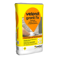 Клей для керамогранита крупного формата Weber Vetonit Granit Fix, 25 кг