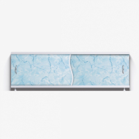 Экран для ванны 1,5 м "Премьер" с алюминиевой рамой Голубой мрамор