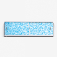 Экран для ванны 1,5 м "Премьер" с алюминиевой рамой Синий мрамор