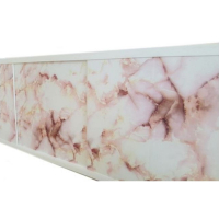 Экран для ванны 1,5 м "Оптима" пластиковый Ярко-розовый мрамор