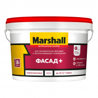Краска Marshall Фасад+ глубокоматовая белая, база BW (2,5 л)
