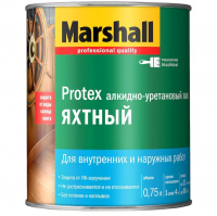 Лак яхтный алкидно-уретановый Marshall Protex полуматовый (0,75 л)