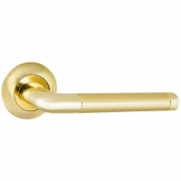 Ручка дверная Punto (Пунто) Rex TL SG/GP-4, матовое золото/золото, круг