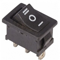 Выключатель клавишный Mini, черный, 6А 250В, Rexant (36-2145)