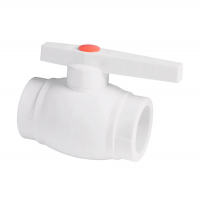 Кран шаровой Ø25 мм Tebo, белый