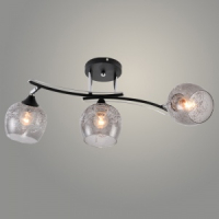 Люстра 3 плафона XA1546B/3 BK+CR черный/хром