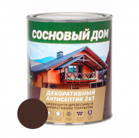 Состав декоративно-защитный Сосновый дом для древесины, палисандр 0,8 л