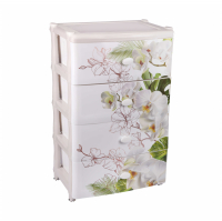 Комод пластиковый Альтернатива Орхидея М2638 широкий 4-х секционный