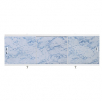 Экран для ванны 1,7 м "Оптима" пластиковый Серо-синий мрамор