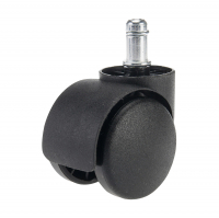 Колесо-ролик для кресла пластиковое, шток 11 мм, черные 5 шт