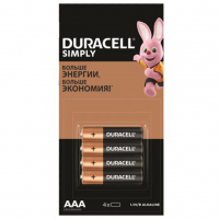 Элемент питания Duracell AAA (4 шт)