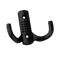 Крючок 2-х рожковый перфорированный, черный