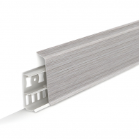  Плинтус Идеал Деконика с кабель-каналом 70 мм, Ясень серый (2,2 м)