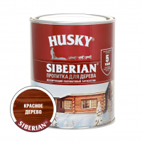 Пропитка для дерева Husky Siberian полуматовая, красное дерево (0,9 л)