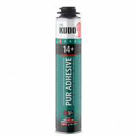 Клей-пена для теплоизоляции KUDO PUR ADHESIVE PROFF 14+ всесезонная (1000 мл) 