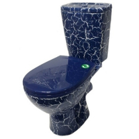 Унитаз-компакт Соло синий кракелюр,Rosa