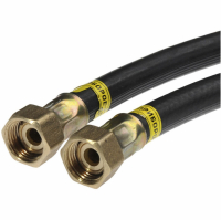 Шланг газовый армированный черный 3/4" гайка/гайка (2,0 м)