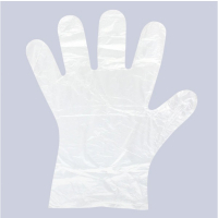 Перчатки хозяйственные полиэтиленовые М, одноразовые 100 шт 