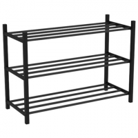Полка для обуви  BRABIX SMART SR-007 3 полки, металл, черная SR-007