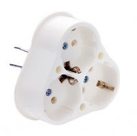 Разветвитель 3 гнезда с заземлением 16А, белый, NE-AD