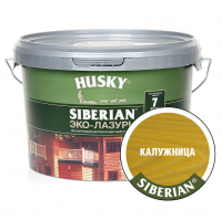 Эко-лазурь для дерева Husky Siberian полуматовая, калужница (сосна) (2,5 л)