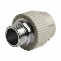 Муфта Ø32 х  3/4" наружная резьба Tebo серая