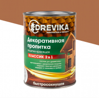Пропитка DREVIKA декоративная Классик 2 в 1, тик (0,75 л)