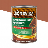 Пропитка DREVIKA декоративная Классик 2 в 1, каштан (0,75 л)