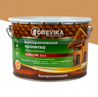 Пропитка DREVIKA декоративная Классик 2 в 1, калужница (2,7 л)