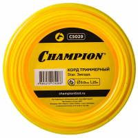 Леска для триммера Champion 3 мм звезда 25 м