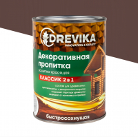 Пропитка DREVIKA декоративная Классик 2 в 1, орех (0,75 л)