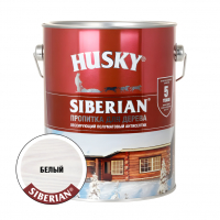 Пропитка для дерева Husky Siberian полуматовая, белый (2,7 л)