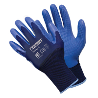 Перчатки с повышенной защитой при тяжелых работах, полиэстер, латексное покрытие, XL